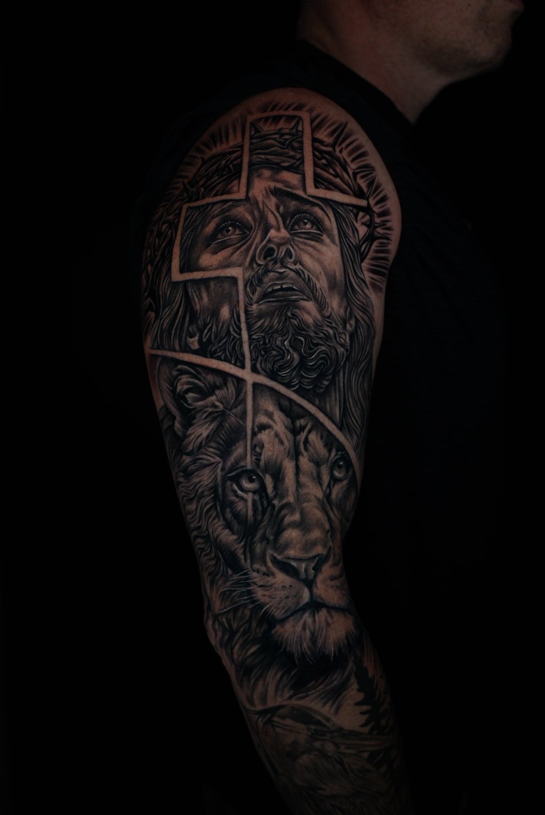 Detailed custom tattoo by Eddie Gonzalez of YDCINK at Legacy Tattoo in Ogden Utah