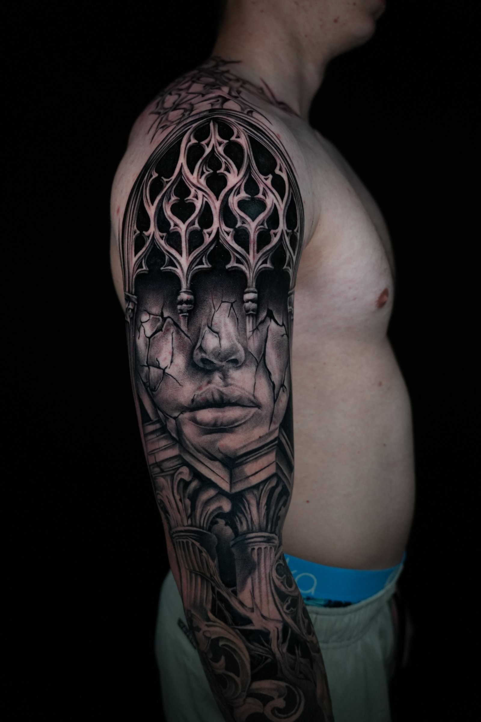 Large-scale tattoo by Eddie Gonzalez at Legacy Tattoo Ogden