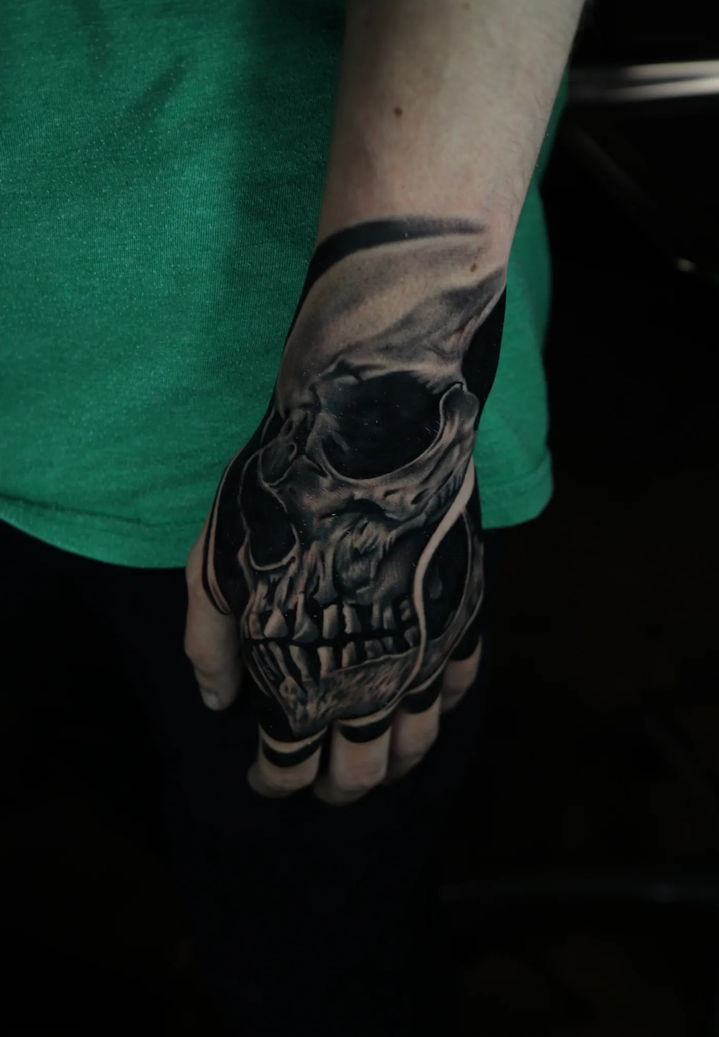 Black and grey hand tattoo tattoo by Eddie Gonzalez